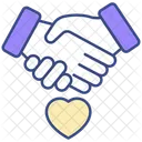 Estrechar la mano  Icono