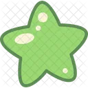 Verde Estrela Forma Icon