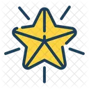 Estrela Emblema Ponto Icon