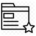Estrela com arquivo  Ícone