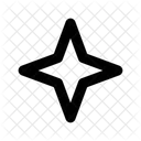 Estrela De Quatro Bordas Forma Formas Ícone