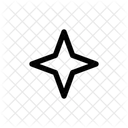 Estrela De Quatro Bordas Pequena Design Formas Ícone