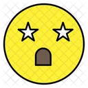 Estrelas Olhos Emoji Emoticon Smiley Ícone