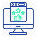 Estrella De Calificacion En Linea Comentarios En Linea Revision De Clientes Icono