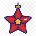 Estrella De Navidad Adorno Brillo Icon