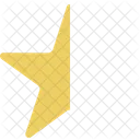 Estrella Afilada Mitad Estrella Favorita Icon