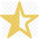 Estrella Afilada De Medio Trazo Estrella Favorita Icon