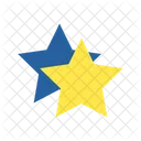 Azul Amarillo Estrella Icono