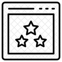 Estrellas De Calificacion En Linea Comentarios En Linea Revision En Linea Icono