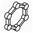 Estructura Quimica Estructura Hexagonal Enlace Quimico Icono