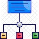 Infografia Estructura Flujo De Datos Icono