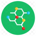 Estructura Molecular Formula Quimica Molecula Organica Icono