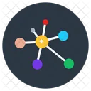 Molecula Organica Enlace Quimico Estructura Molecular Icono