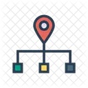 Mapa Pin Rede Icon