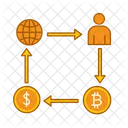 Estrutura Criptografica Blockchain Blocos Ícone