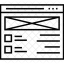 Wireframe Modelo Layout Ícone