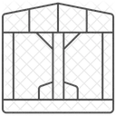 Icone De Linha Fina De Estrutura De Construcao Ícone