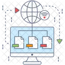 Rede De Servidores De Dados Sql Banco De Dados Ícone