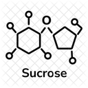 Estrutura De Sacarose Diagrama De Sacarose Moleculas De Sacarose Ícone