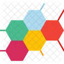 Estrutura Da Molecula Atomos Hexagonos Ícone