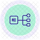 Ai Frameworks Cor Circulo Icone Ícone