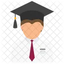 Estudiante de posgrado masculino  Icono