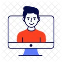 Estudiante Digital Estudiante En Linea Estudiante Virtual Icono