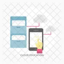 Nube Educacion E Learning Icono