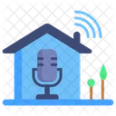 Estudio Microfono Podcast Icono