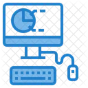 Computadora Grafico Circular Analisis Icon