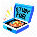 Estudar Combustivel Pizza Comida Icon