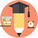 Estudo De Graduacao Educacao Conhecimento Icon