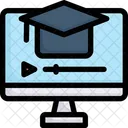Estudar On Line E Learning Ficar Em Casa Ícone