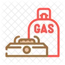 Estufa de gas  Icono