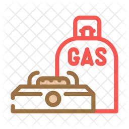 Estufa de gas  Icono