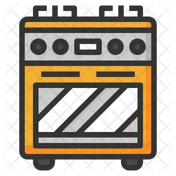 Estufa de gas  Icono