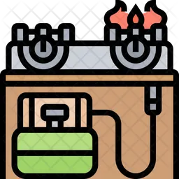 Estufa de gas  Icono