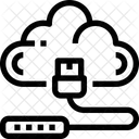Reseau Local Cable Cloud Icône