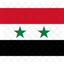 Et La Syrie Drapeaux Iso Icône