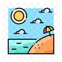 Ete Plage Tropical Icon