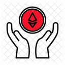 Ethereum Hand Cryptocurrency Icon