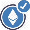 Ethereum Accepted Here Bitcoin Blockchain アイコン