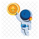 Ethereum Astronaut Space Money Ethereum Coin Icon