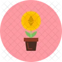 Ethereum Blumentopf Krypto Kryptowahrung Symbol