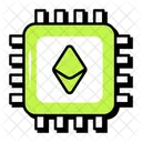 Bitcoin Chip Electronic Icon