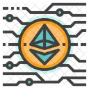 Ethereum Cryptocurrency Digital Icon