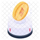 Ethereum Coin Bitcoin Hologram Ethereum Currency Icon
