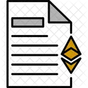 Ethereum Document Blockchain Cryptocurrency Icon