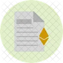 Ethereum Document Blockchain Cryptocurrency アイコン