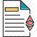 Ethereum Document Blockchain Cryptocurrency Icon